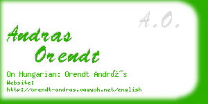 andras orendt business card